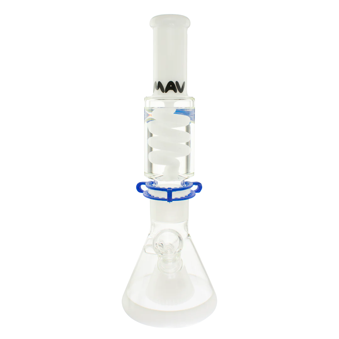 14" Pyramid Coil Beaker | White
