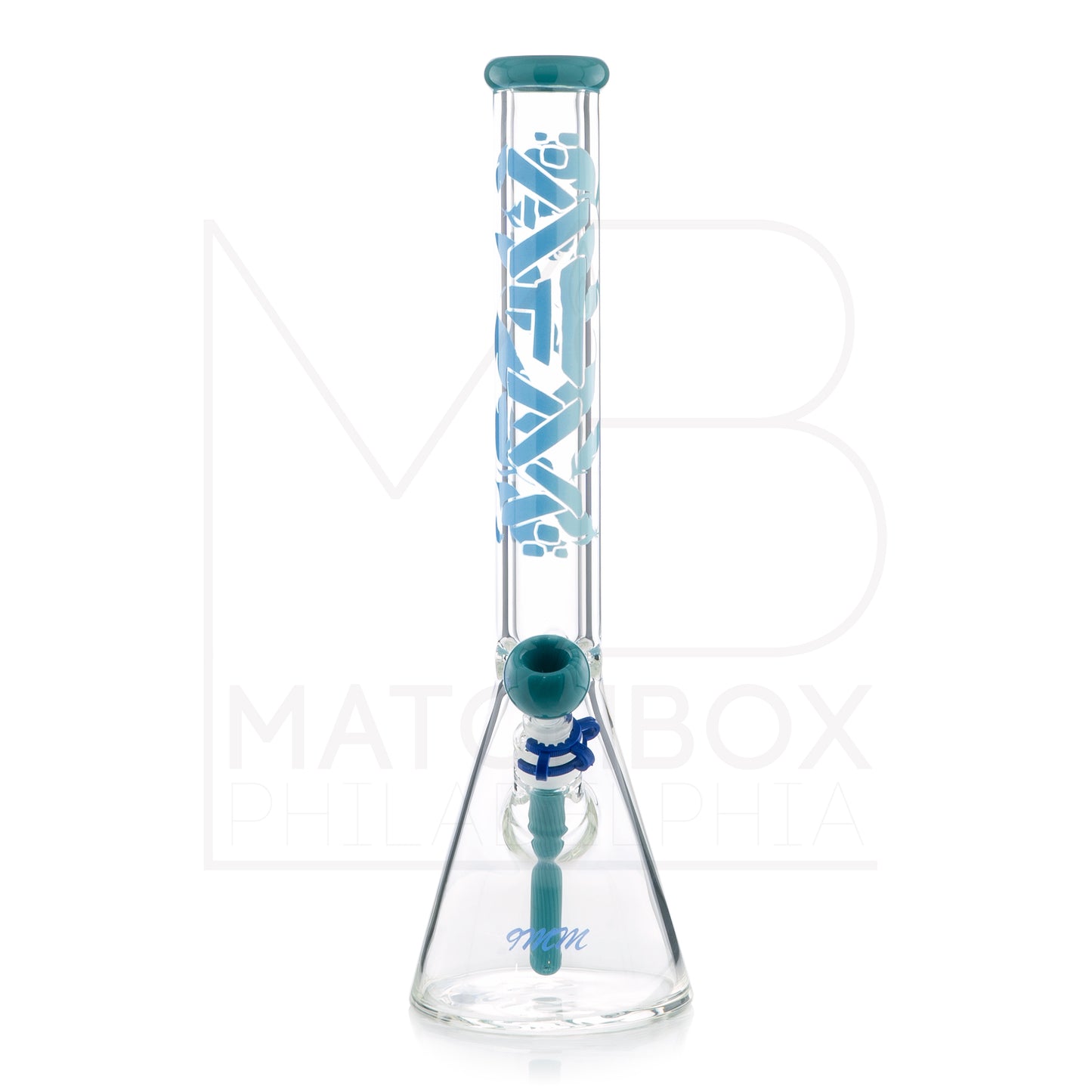 18" 9mm Gradient Beaker | Teal