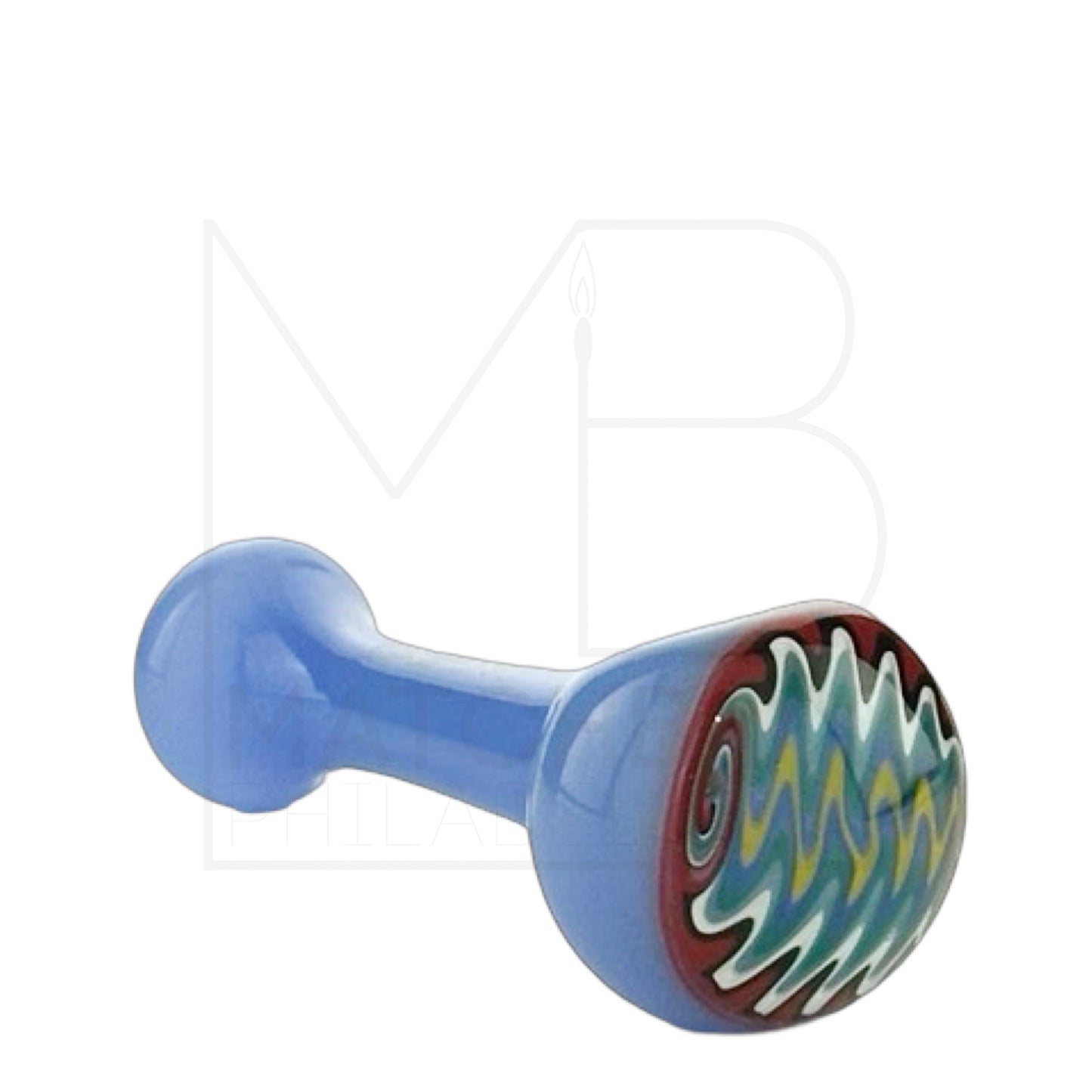 Worked Head Pipe | Light Blue