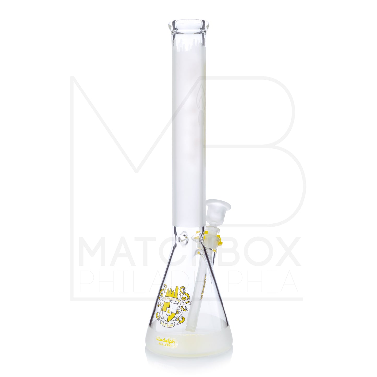 Frosted Skyline 19" Beaker | Yellow