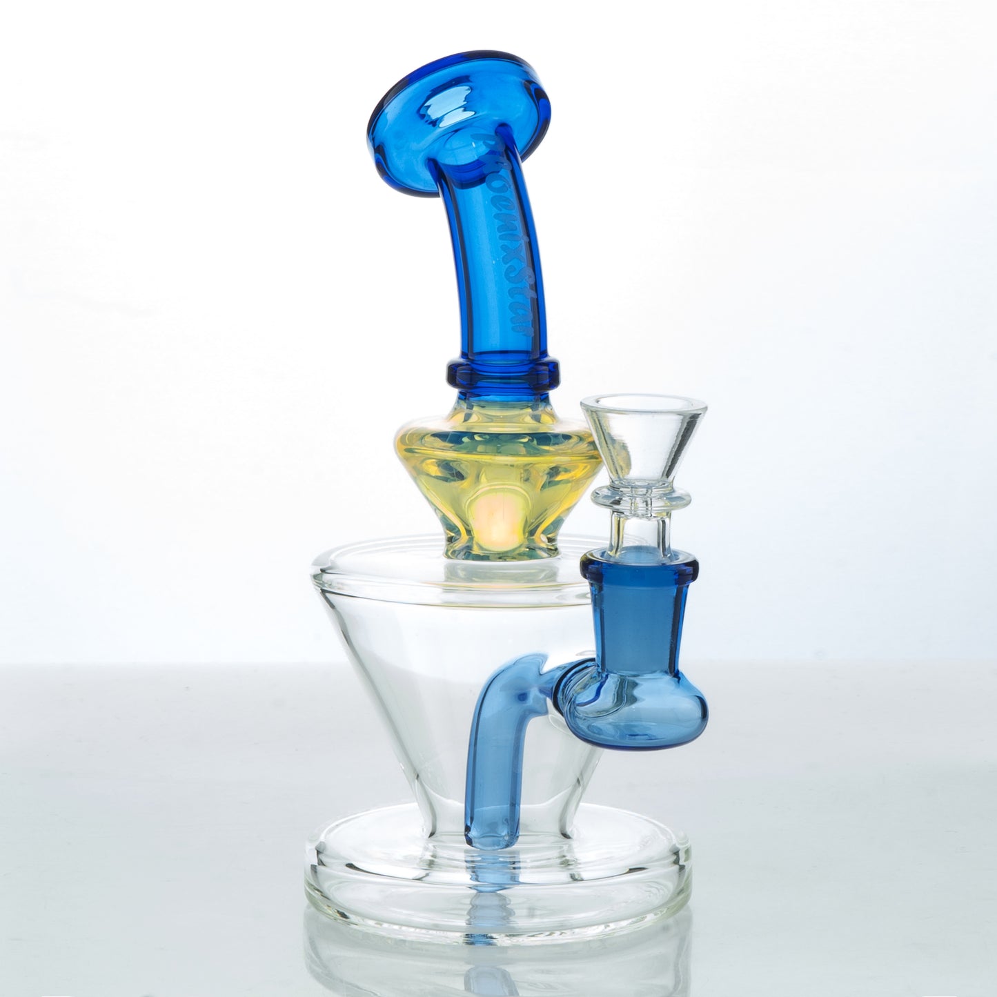 Fumed Flipped Beaker Rig | Blue