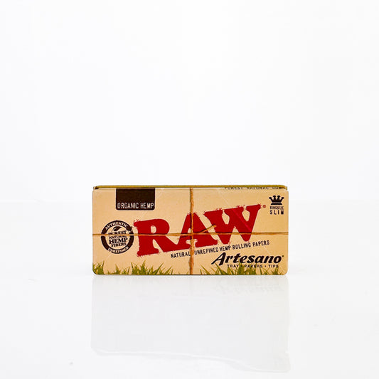 RAW Artesano King Size Rolling Papers + Tips