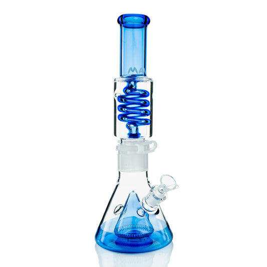 14" Pyramid Coil Beaker | Blue