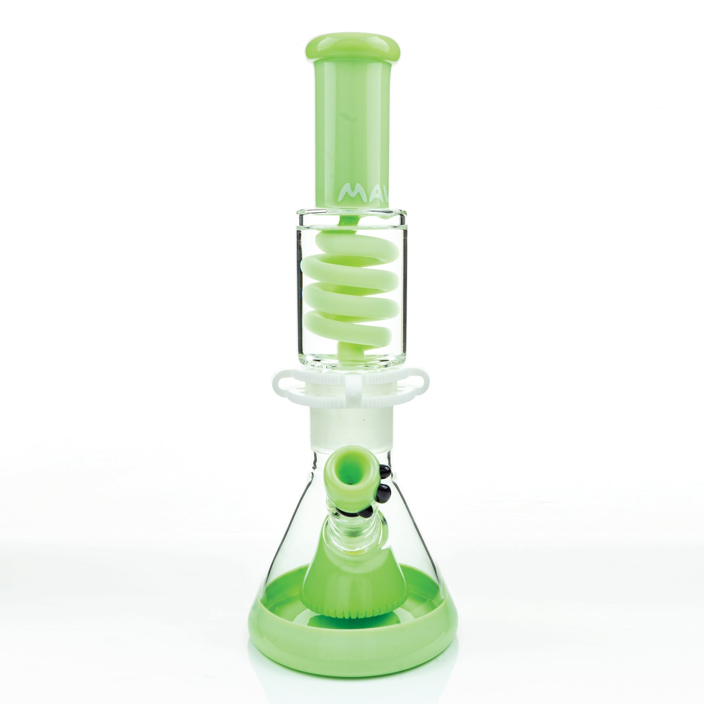 14" Pyramid Coil Beaker | Slime Green