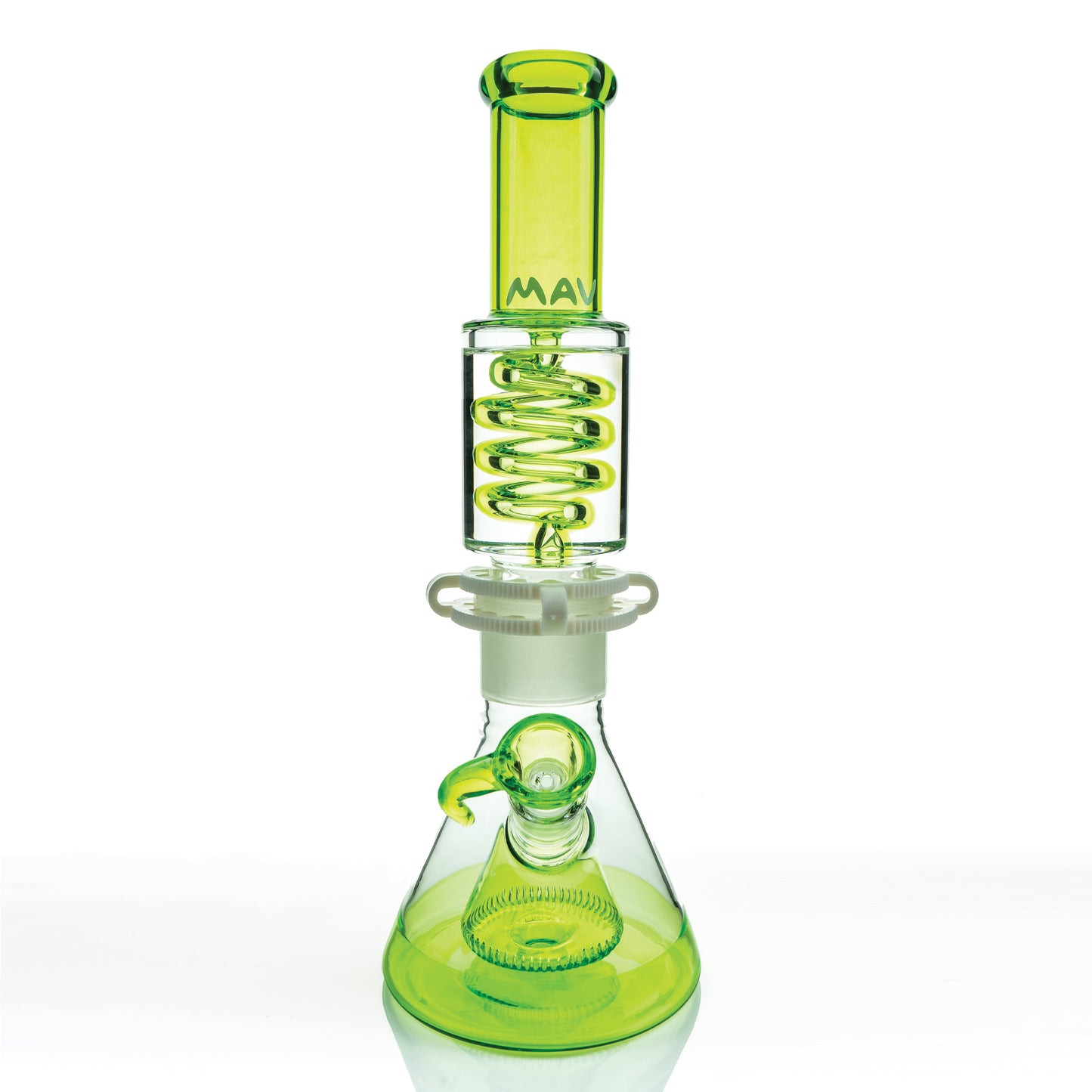 14" Pyramid Coil Beaker | Ooze Green