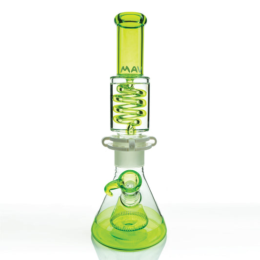 14" Pyramid Coil Beaker | Ooze Green