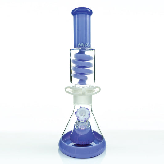 14" Pyramid Coil Beaker | Purple