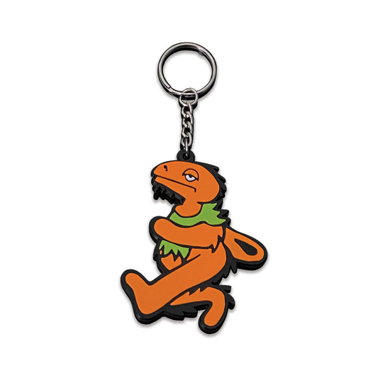 Orange Dancing Dino Keychain