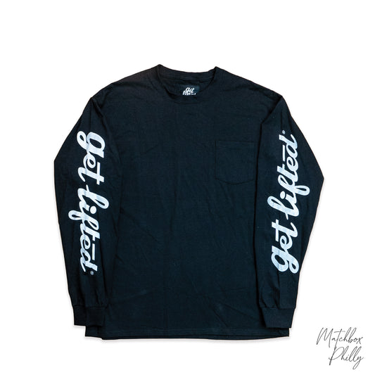 Black Long Sleeve Pocket Tee (XL)