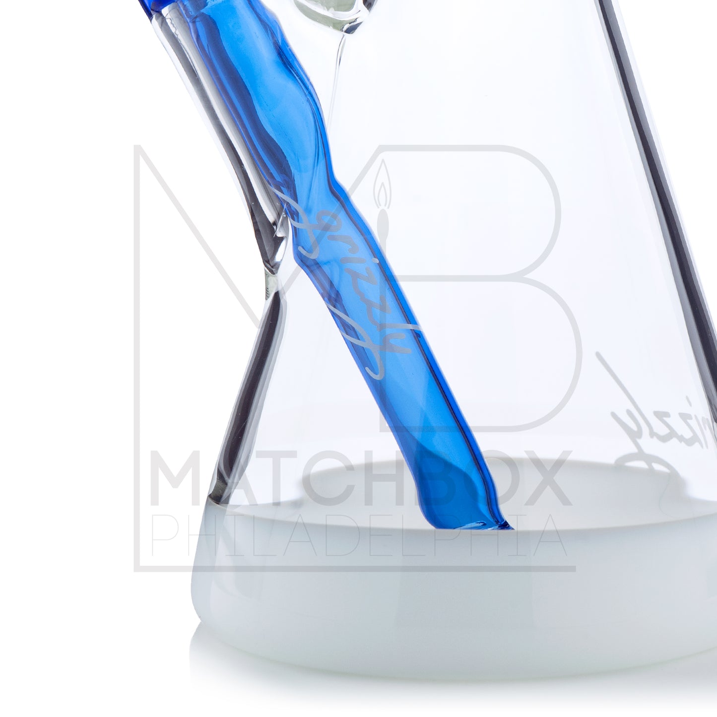 18" Beaker | White & Blue