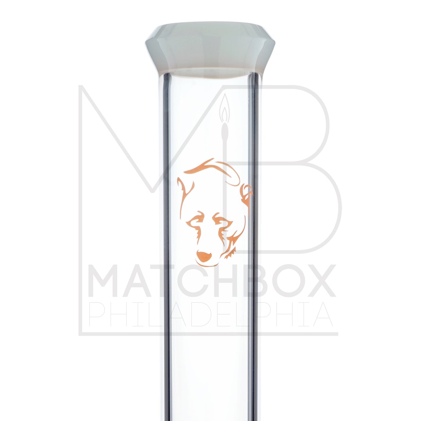 18" Beaker | Orange & White