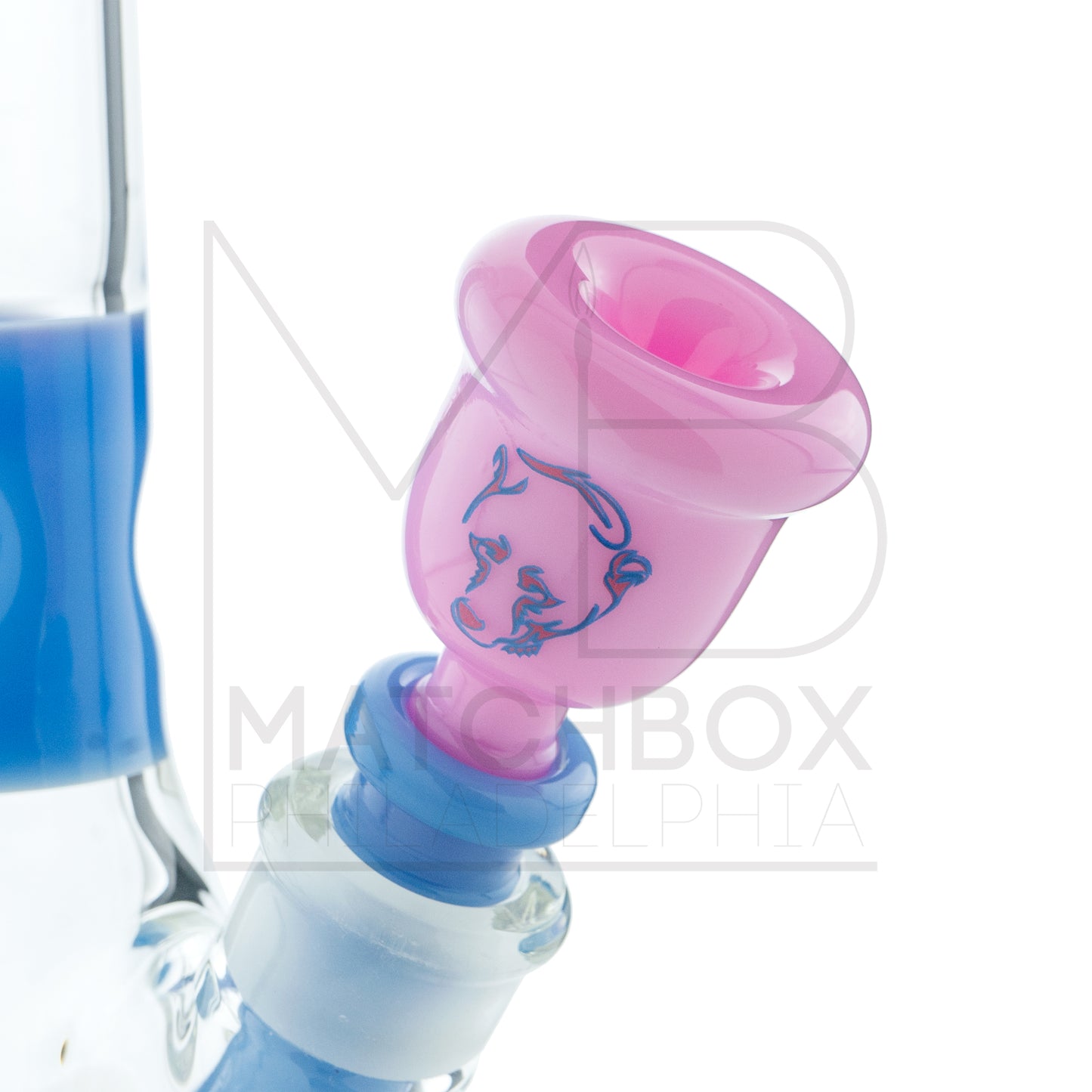 13" Two-Tone Mini Beaker | Pink & Milk Blue