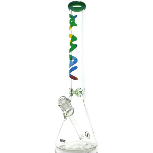 18" 9MM Tie Dye Logo Beaker