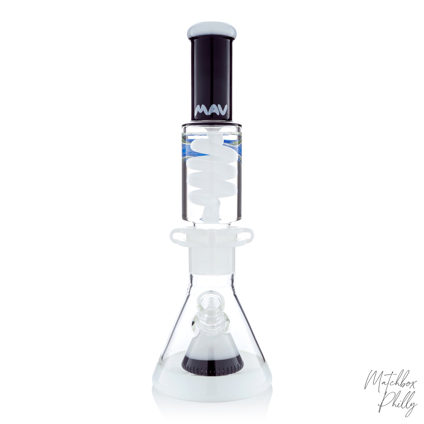 14" Pyramid Coil Beaker | Black & White