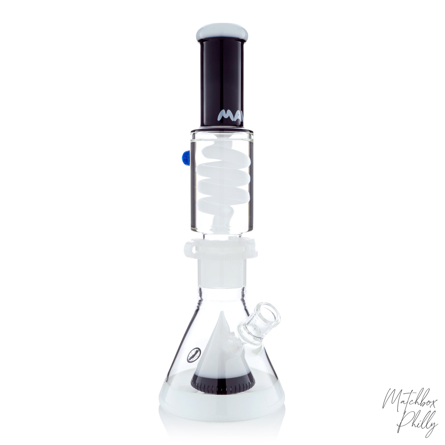 14" Pyramid Coil Beaker | Black & White