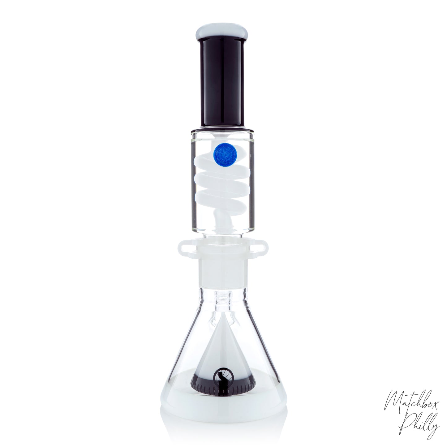 14" Pyramid Coil Beaker | Black & White