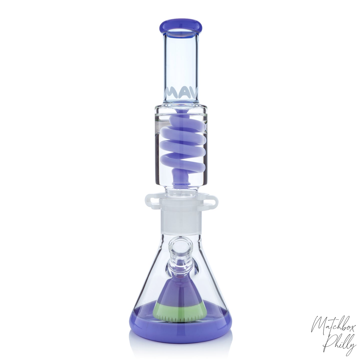 14" Pyramid Coil Beaker | Purple & CFL