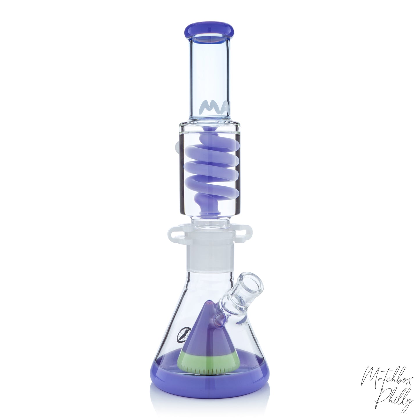 14" Pyramid Coil Beaker | Purple & CFL