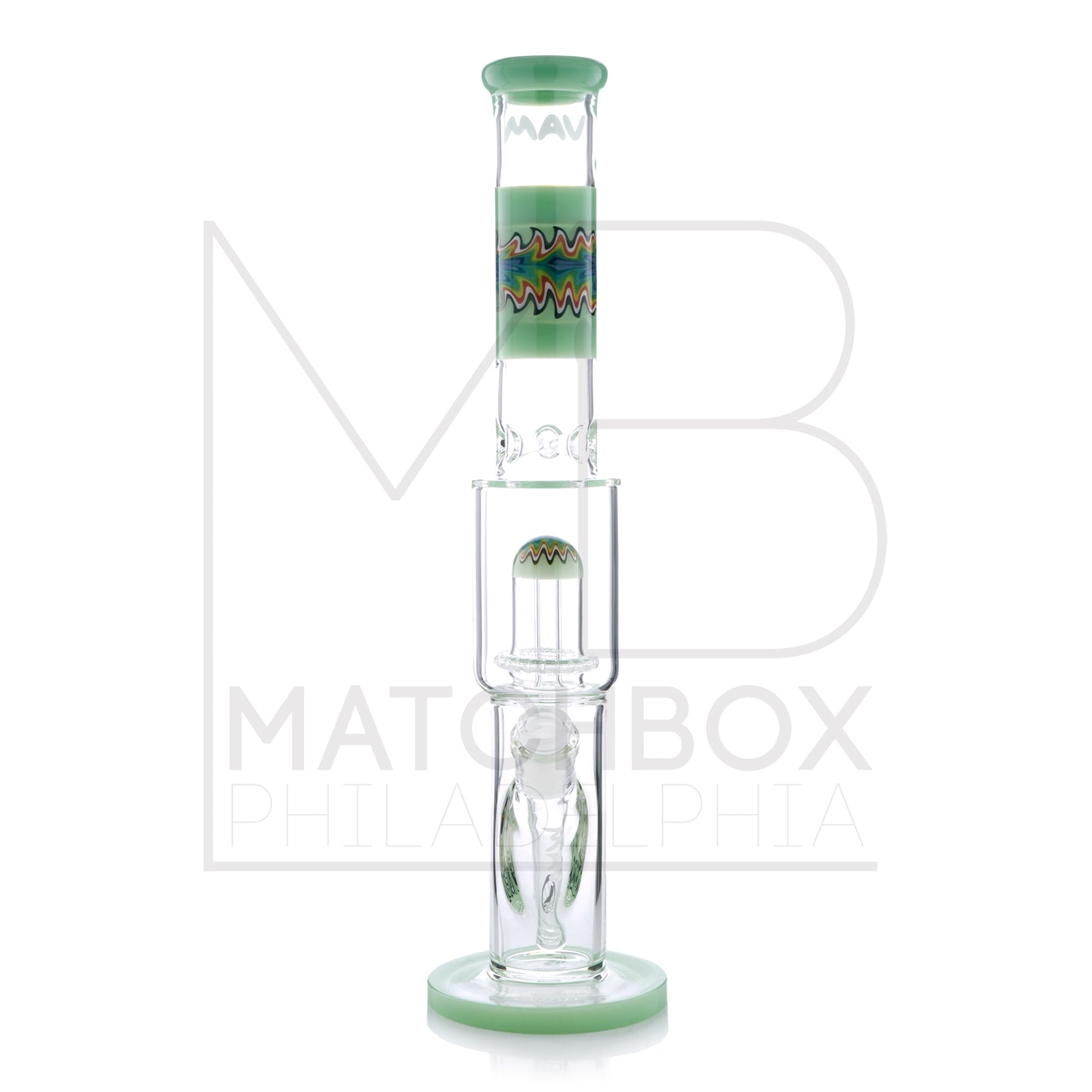 16" Worked UFO Straight Tube | Seafoam