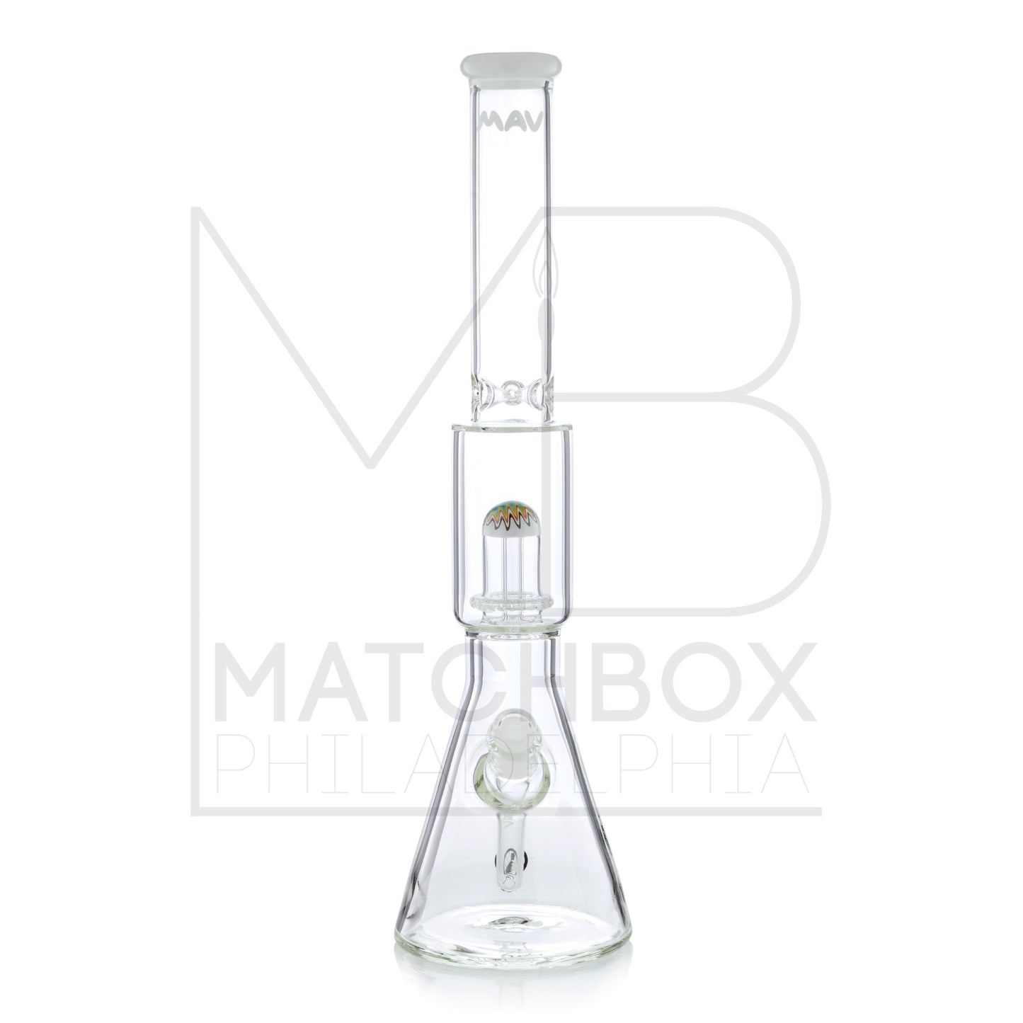 18" UFO Color Lip Beaker | White