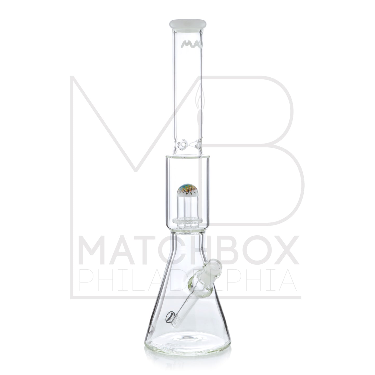 18" UFO Color Lip Beaker | White