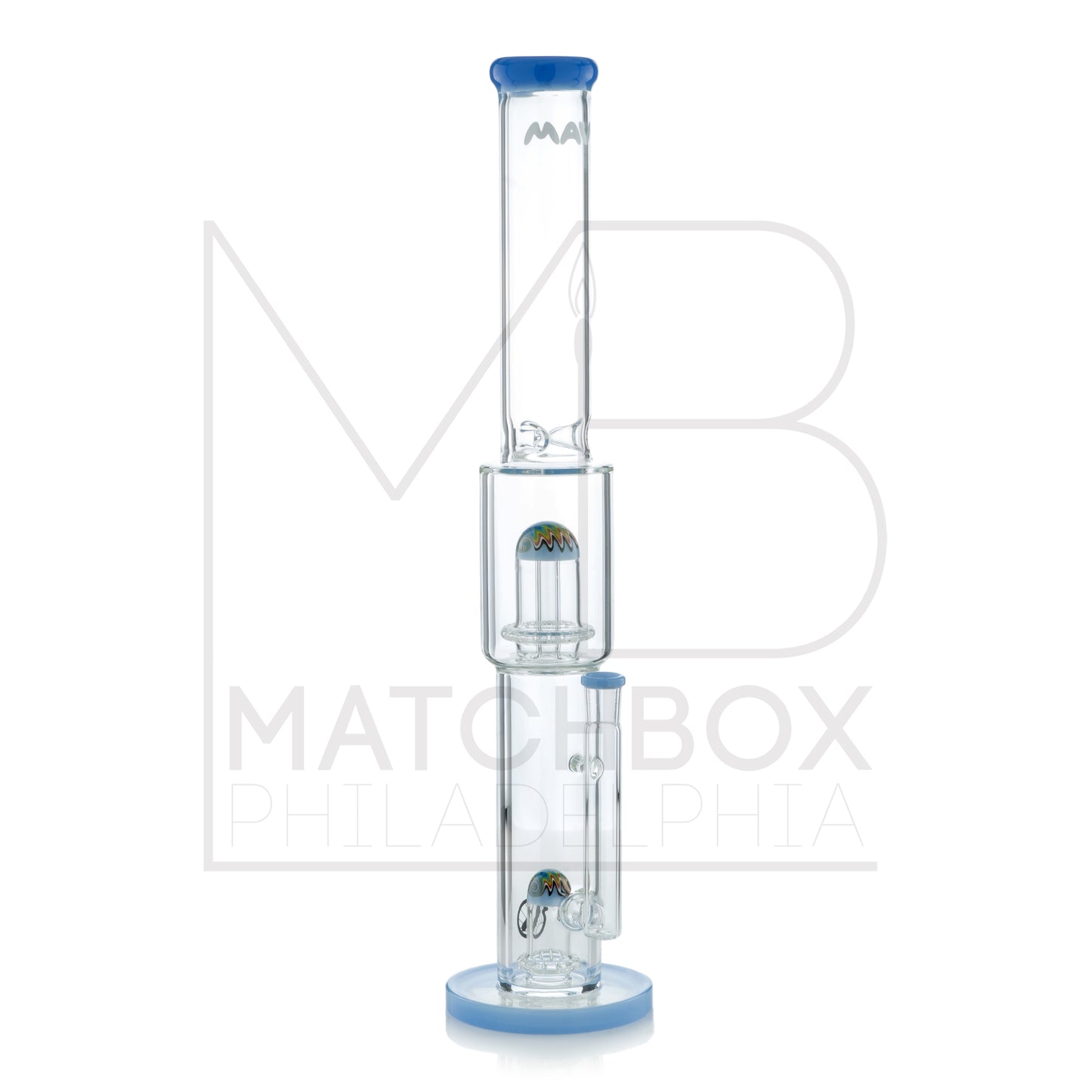 18" Double UFO Tube | Milk Blue