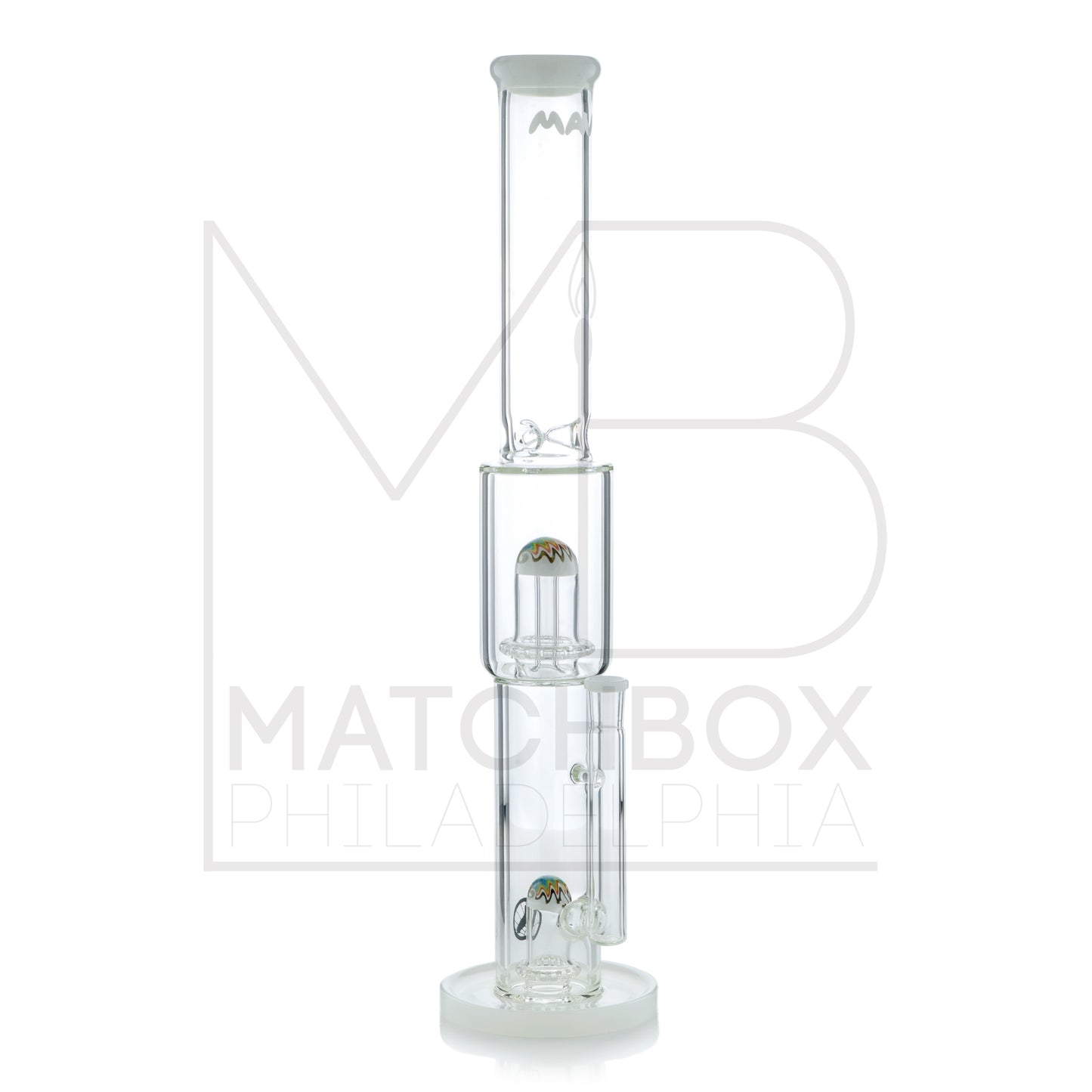 18" Double UFO Tube | White