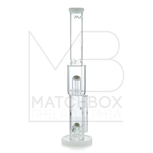 18" Double UFO Tube | White