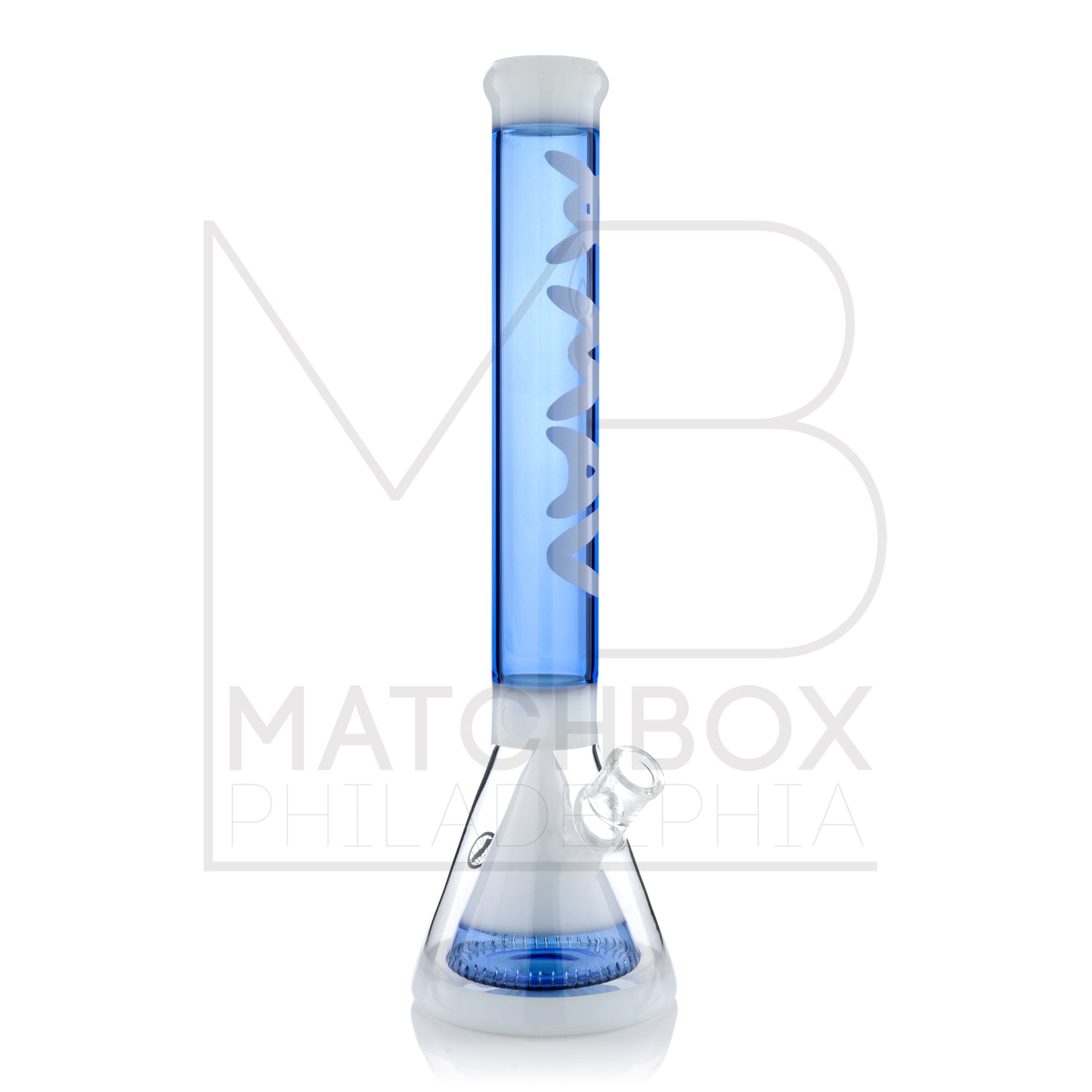 18" Blue/White Manhattan Beaker