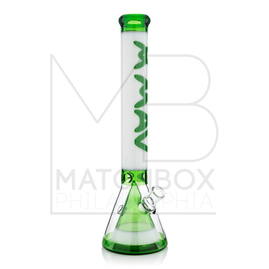 18" White/Green Manhattan Beaker