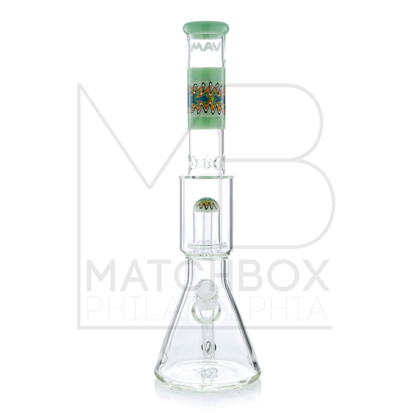 16" Worked UFO Beaker | Seafoam