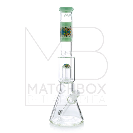 16" Worked UFO Beaker | Seafoam