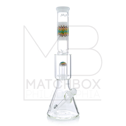 16" Worked UFO Beaker | White