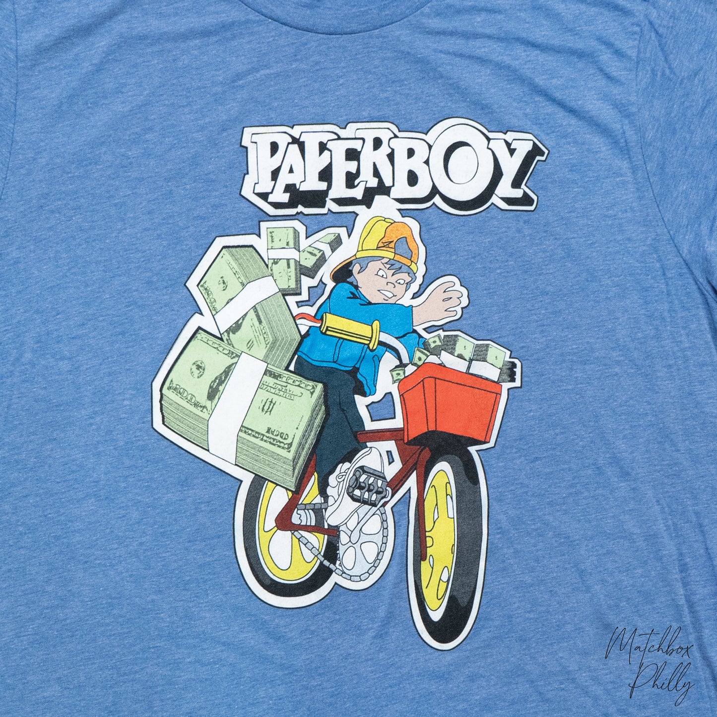 Big Z Paperboy Tee | Heather Blue