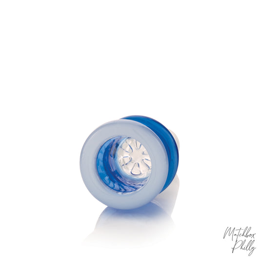 Screened Slide w/ Lip (14mm) | Blue & White