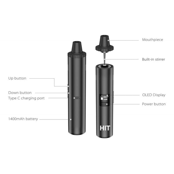 Hit Dry Vaporizer | Black